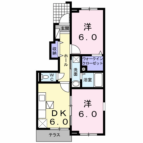 ラ・ゴロンドリーナＢの間取り