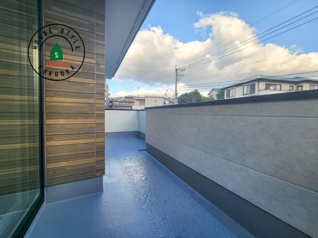 福岡市東区香椎第3-2棟（2号棟）　の外観：施工例|将来的にウッドデッキなど施工して、素敵なバルコニースペースを活用できます。