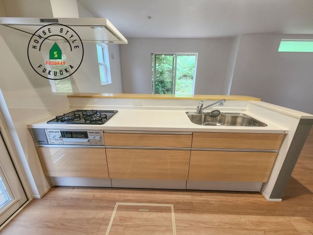 福津市福間南3丁目第1-7棟（4号棟）　のキッチン|ご家族を近くに感じられる対面キッチンのLDK。会話もはずみそうですね。