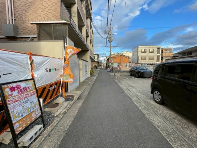 二人司町　新築参考プランA　建築条件付土地の前面道路含む現地写真