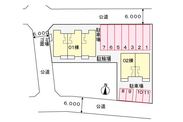 エアリーヒルⅢの区画図
