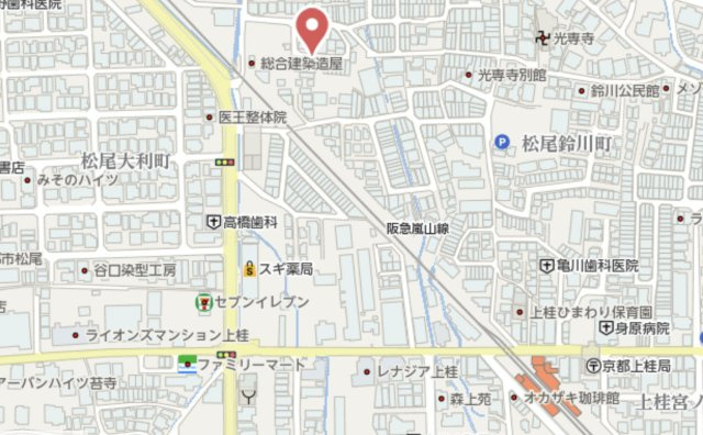 京都市西京区松尾木ノ曽町　新築戸建の地図