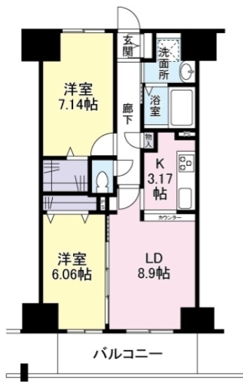 エスヴェール北梅田の間取り