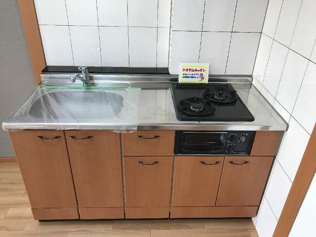 エーデルハイムのキッチン|グリル付２口ガスコンロ