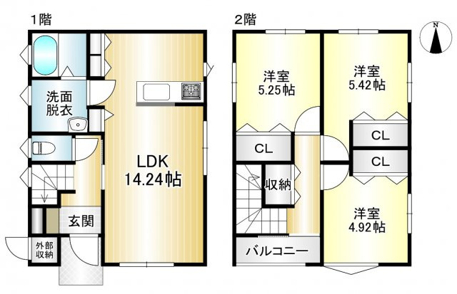 三輪6丁目　新築建売2号棟の間取り|06/30 10:25
