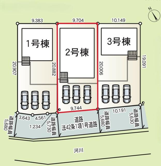 瑞浪市下沖町第４の区画図|案内図