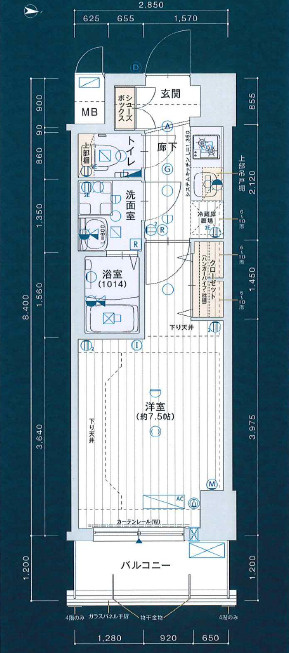 JPレジデンス大阪WESTⅢの間取り