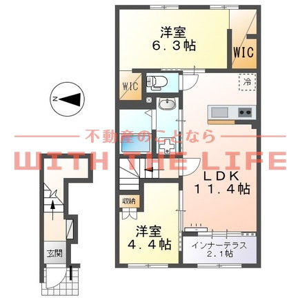 仮）上津町新築アパート【キャッシュバック対象物件】の間取り