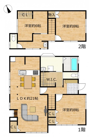【間取り】 | 富士市横割　中古戸建て　全1棟