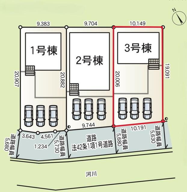 瑞浪市下沖町第４の区画図|案内図