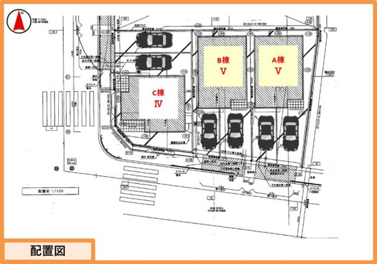 平中町３１２コダテックスⅤＢの区画図