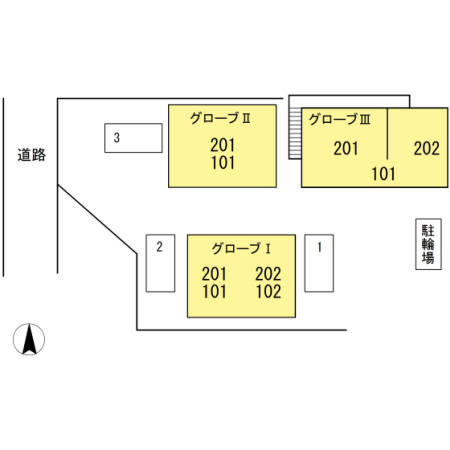 グローヴ Ⅰの区画図
