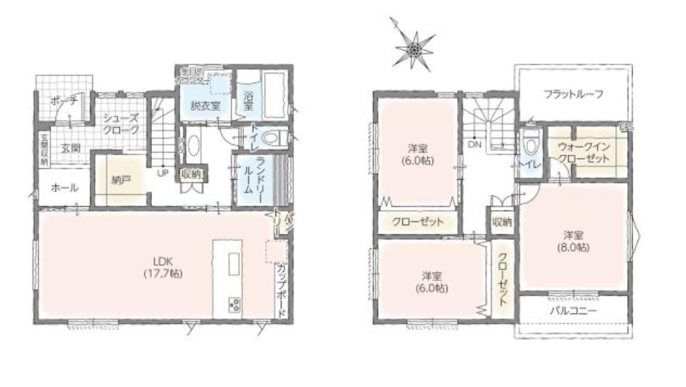 阿見町うずら野Ⅱ　新築戸建　1号棟の区画図