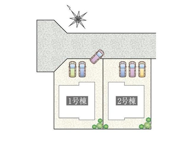 阿見町うずら野Ⅱ　新築戸建　1号棟の区画図