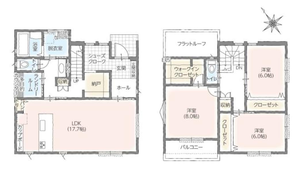 阿見町うずら野Ⅱ　新築戸建　2号棟の間取り