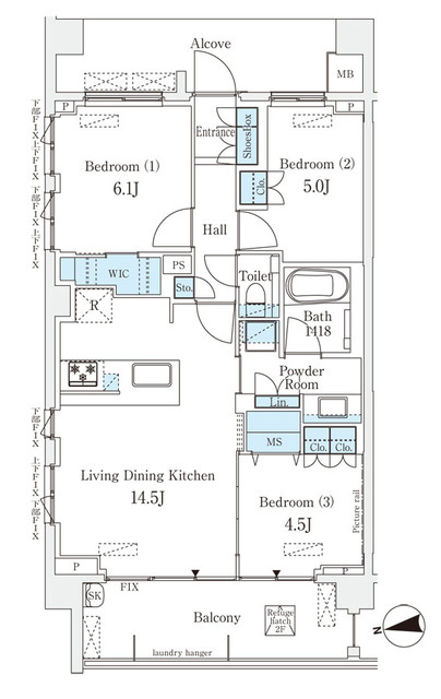 ライトテラス世田谷砧の間取り
