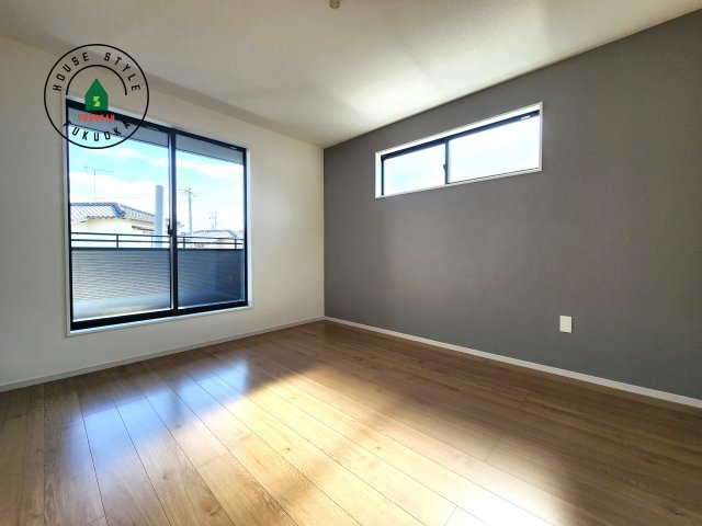 福岡市東区奈多1丁目第2-6棟（1号棟）の内観：施工例|主寝室には収納力に優れたクローゼットがありますので、お部屋もすっきり片付きます。