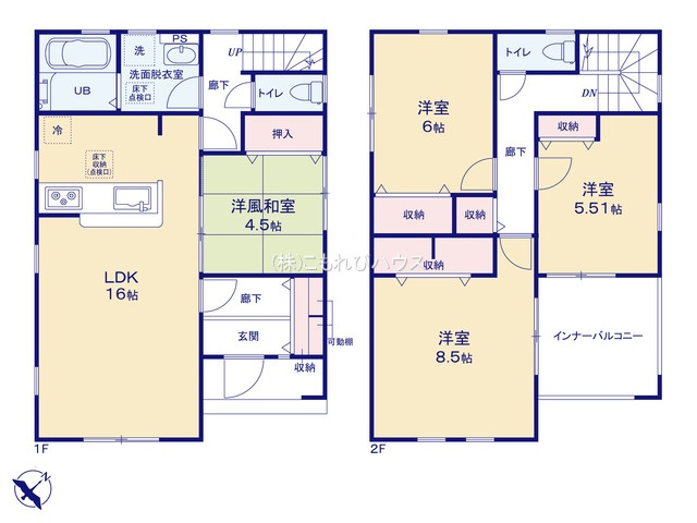 鴻巣市東　第4　新築一戸建て　リーブルガーデン　01の間取り|鴻巣市東　第4　新築一戸建て　リーブルガーデン　01、4LDK、土地面積120.14m2、建物面積108.47m2