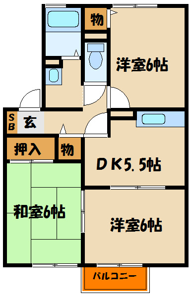 ヴァンコリーヌの間取り