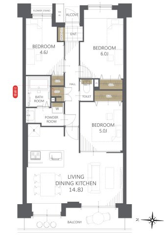 【間取り】エフローレ新三郷216 