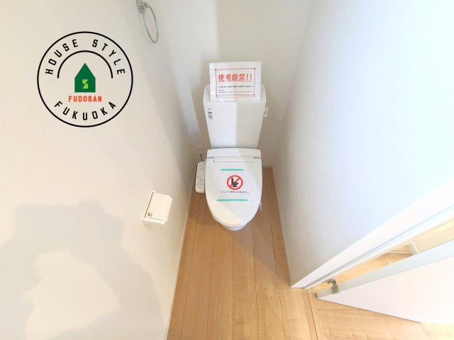 大野城市中央１丁目第1-3棟（1号棟）の内観：施工例|温水洗浄便座を完備しております。2ヶ所にトイレがあるのは朝の慌ただしい時間も安心です。