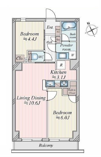 セザール北綾瀬の間取り