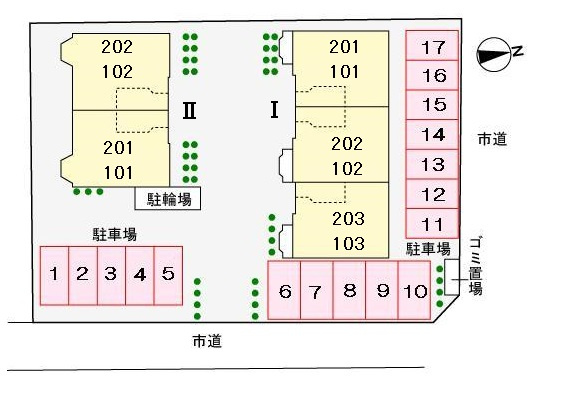 キングパレスⅡの区画図