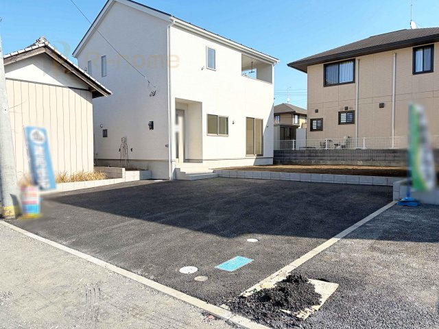 水戸市千波町第15　新築戸建て　1号棟の駐車場|カースペースは2台お停めいただけます♪