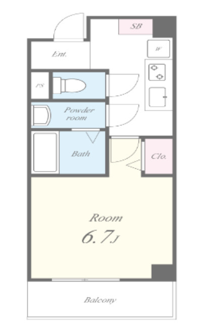 グランパシフィック桜川WESTの間取り