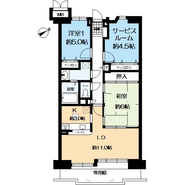 エルコンフォール新三田の間取り