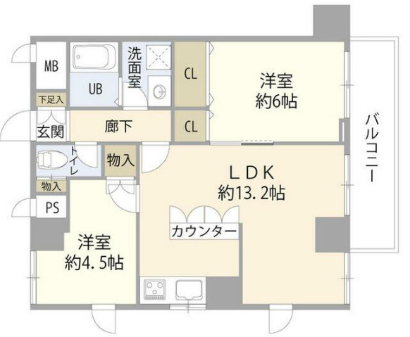 ライオンズマンション方南町駅前の間取り