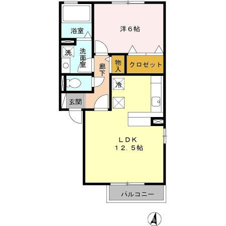 グランルージュ Cの区画図