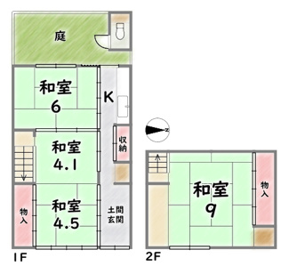 【間取り】 | 右京区花園扇野町