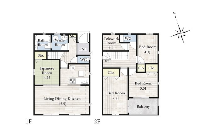 【間取り】 | リビングの大きな開口部は陽当たりの確保だけでなく、まとめ買いで大量のお買い物をした際や家具など大きな物を購入した際に便利です。