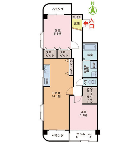 ロイヤルハイム田中の間取り