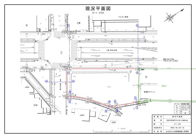 草津市草津町の土地図