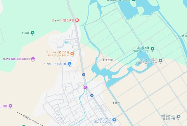 ★1(土)2(日)現地見学可能！★近江八幡市北之庄町　全2邸の地図