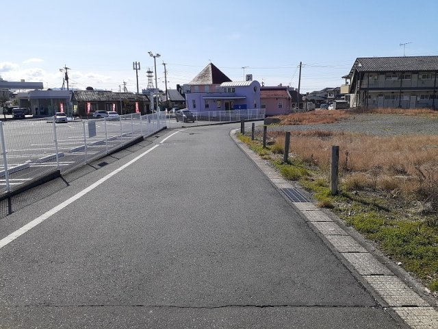 宇城市松橋町松橋の売地の前面道路含む現地写真|東側公道