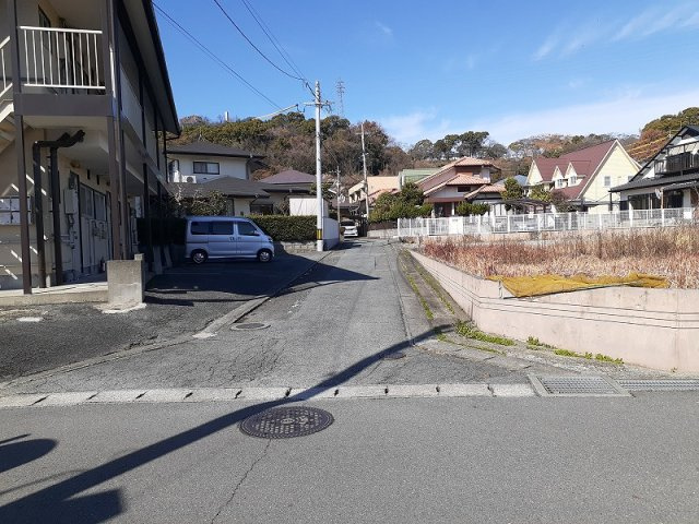 宇城市松橋町松橋の売地の前面道路含む現地写真|南西側公道