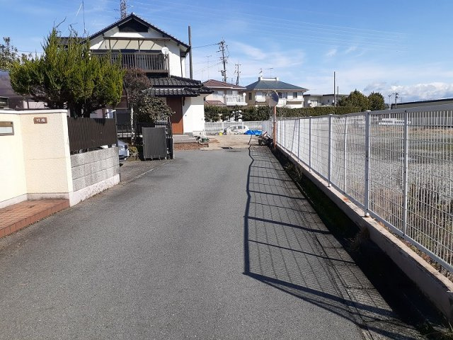 宇城市松橋町松橋の売地の前面道路含む現地写真|北西側公道