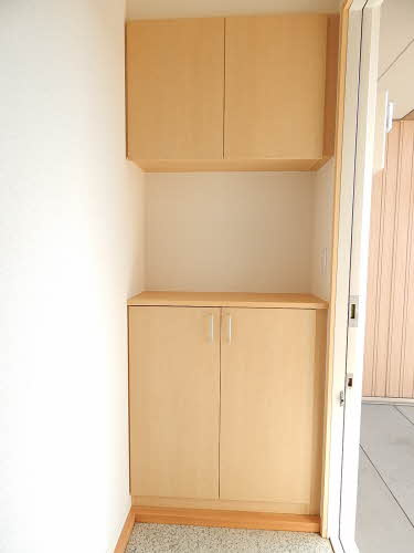 熊本市北区龍田２丁目のアパートの玄関