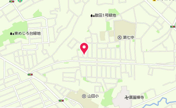 祝：成約済み　八王子市　散田町　新築戸建て　１３期の地図|～仲介手数料無料☆八王子ひなた不動産～　八王子市散田町　新築戸建て