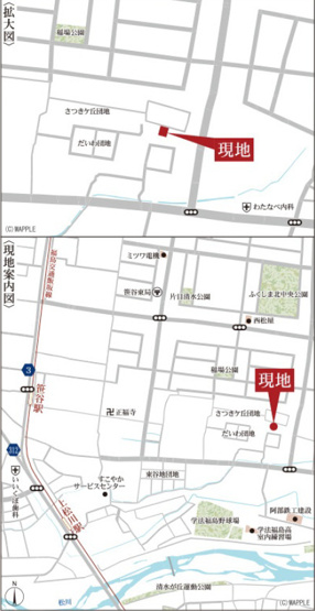 【地図】 | Livele Garden.S　北沢又樋越北第３　１号棟 | ★内覧予約で新米2kg★