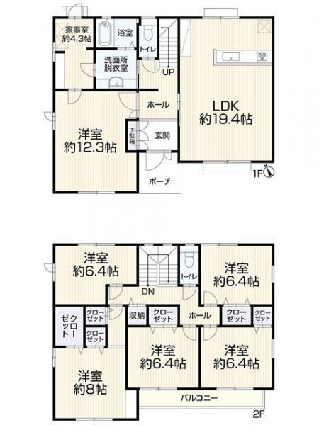 神戸市垂水区学が丘中古戸建の間取り