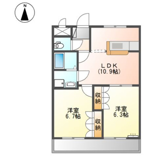 【間取り】 | フィールドハイツＭ