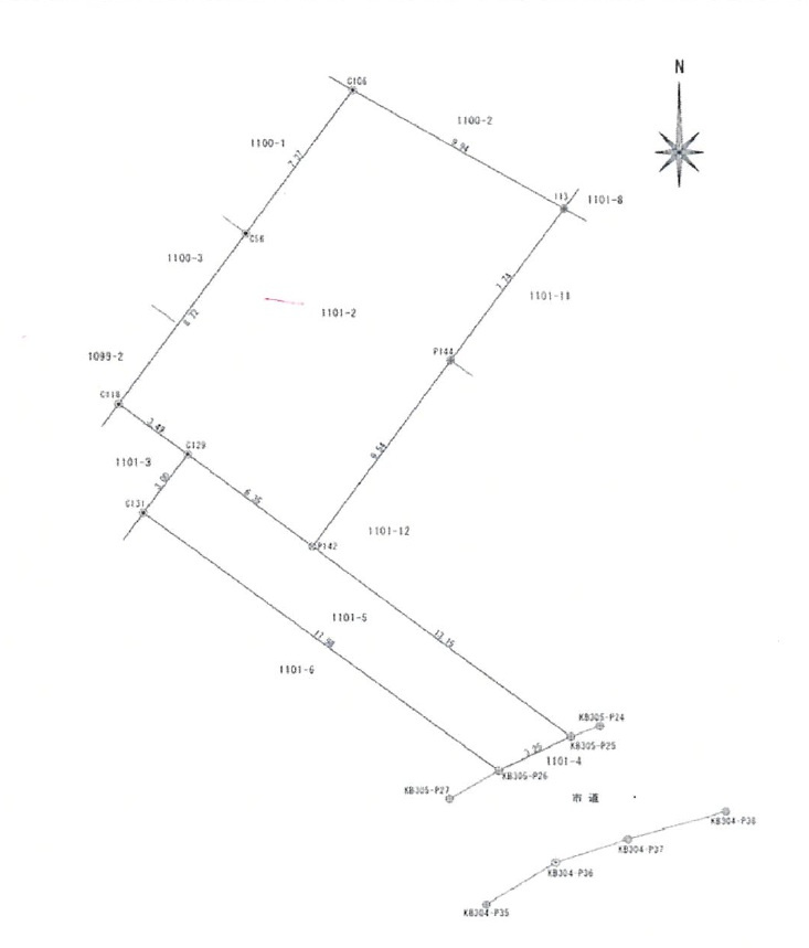 青梅市河辺町3丁目　売地の区画図