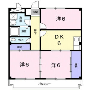 【間取り】 | サンハイム亀の井