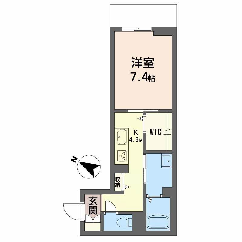 熊本市中央区本荘５丁目の賃貸マンションの間取り