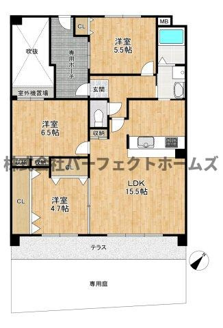 ダイアパレス枚方山田池公園の間取り