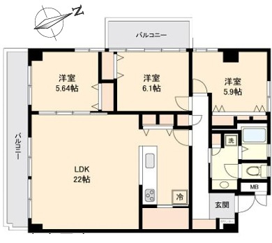 小根本コンドの間取り